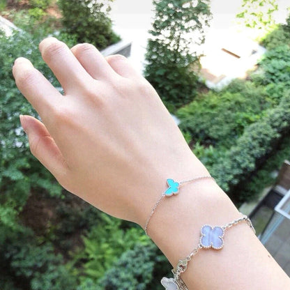 [BLUE TEARS]BUTTERFLY TURQUOISE BUTTERFLY BRACELET SILVER