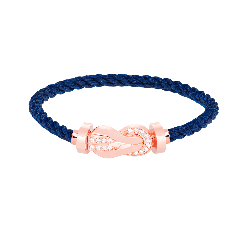 [BLUE TEARS]CHANCE LARGE 8 FIGURE BUCKLE HALF DIAMOND BRACELET ROSE GOLD