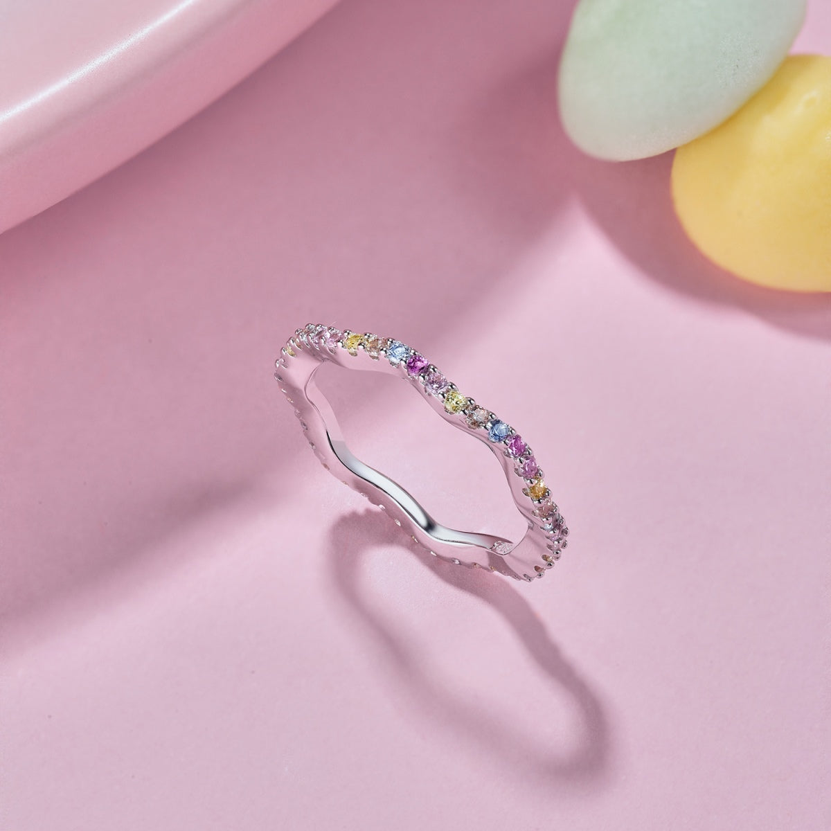 [Nova Jewelry]Dainty Colorful Round Cut Party Ring