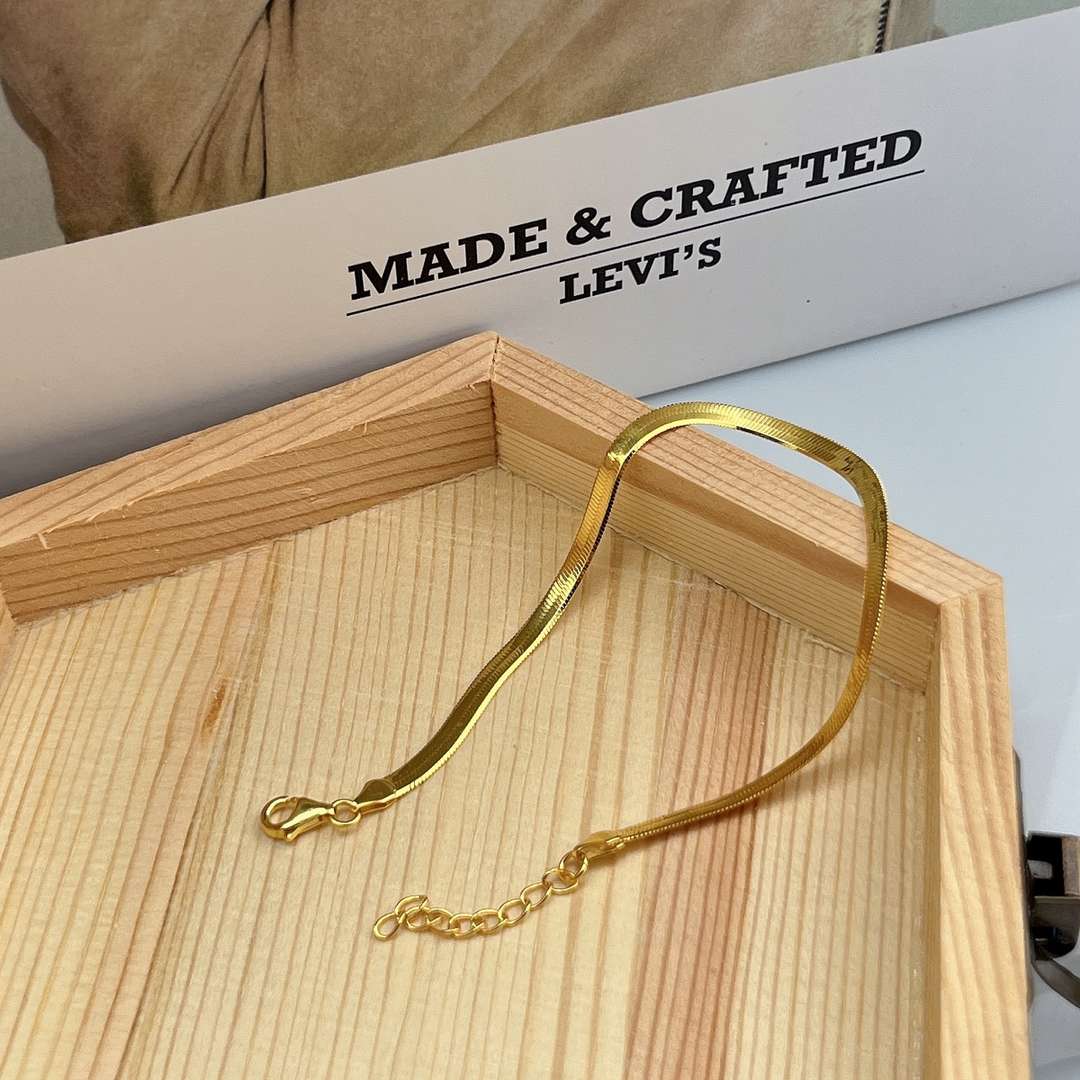 [Nova Jewelry]Flat Snake Bone Chain Blade Necklace