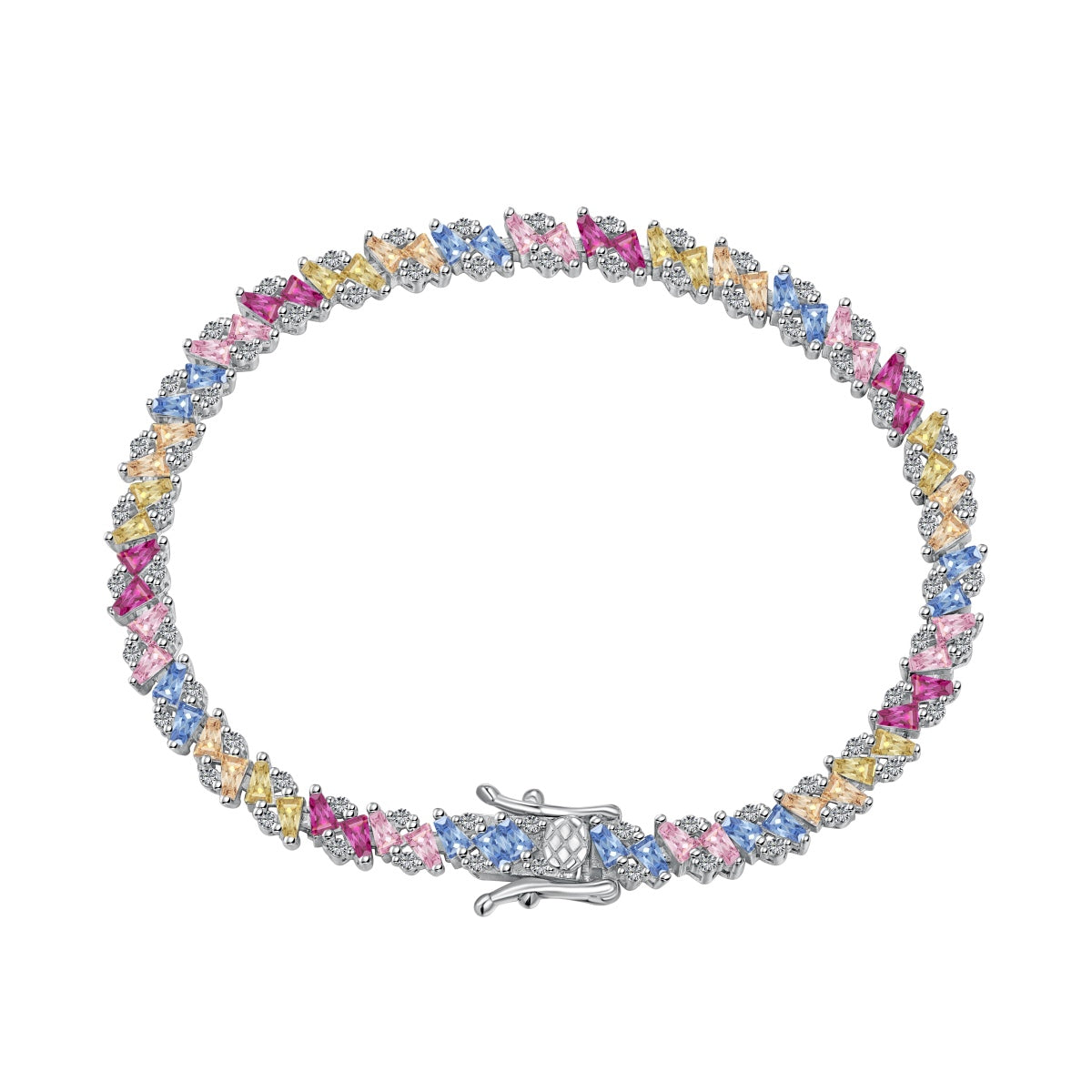 [Nova Jewelry]Ornate Sparkling Multi Cut Party Bracelet