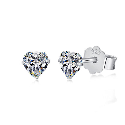 [Nova Jewelry]Sparkling Heart Shaped Simple Earrings
