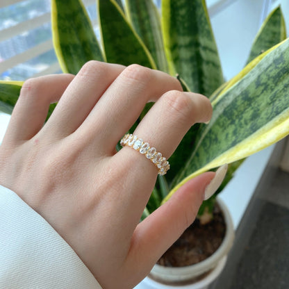 [Nova Jewelry]Ornate Oval Cut Tennis Ring