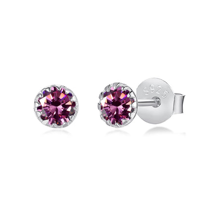 [Nova Jewelry]Sparkling Colorful Round Shape Earrings