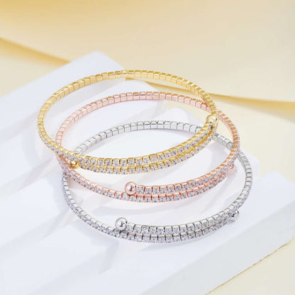 [Nova Jewelry]Row of Diamonds Round Fashion Bracelet