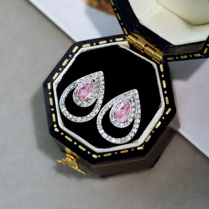 [Nova Jewelry]Sparkling Delicate Water Drop Shape Daily Earrings