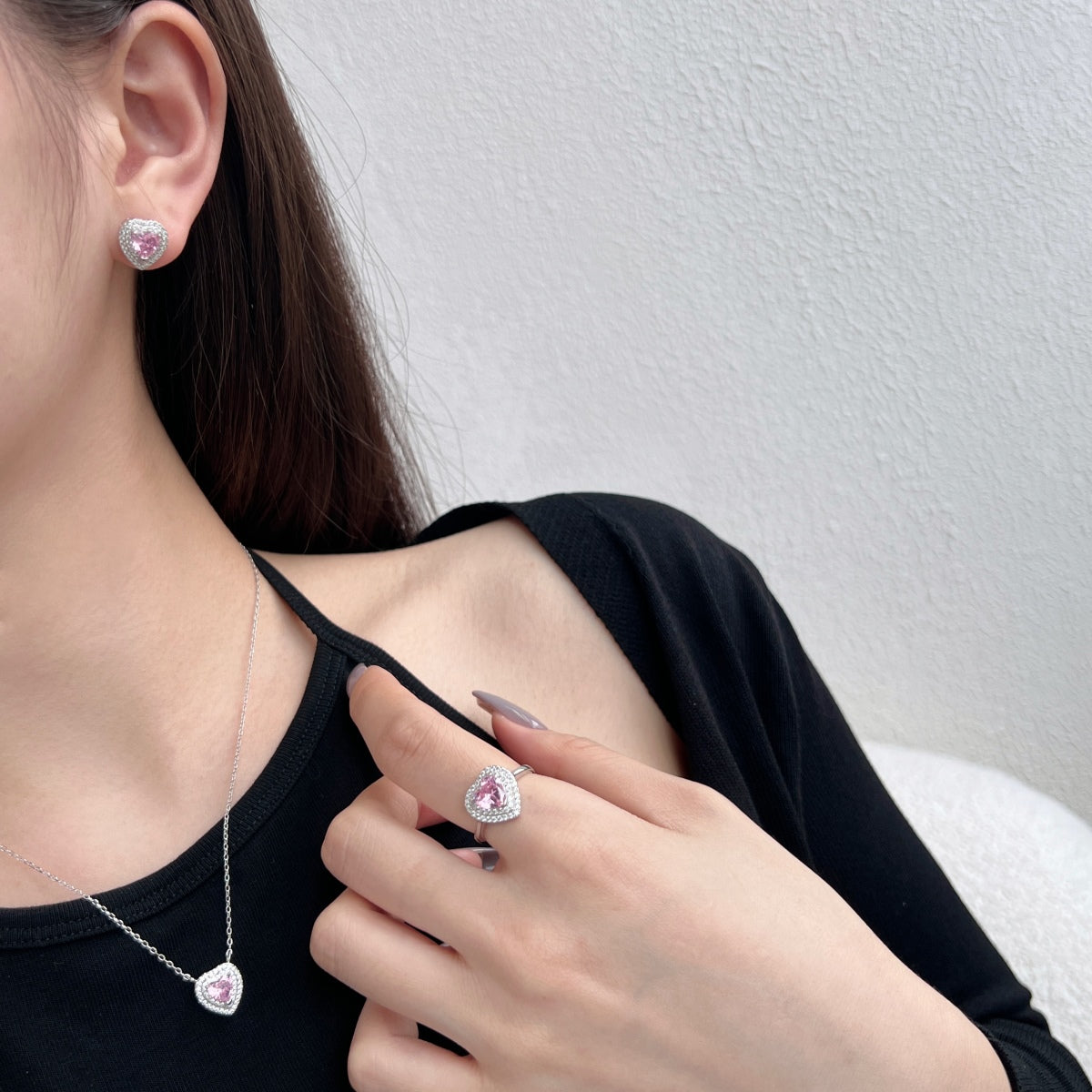 [Nova Jewelry]Dazzling Heart Shape Lover Earrings