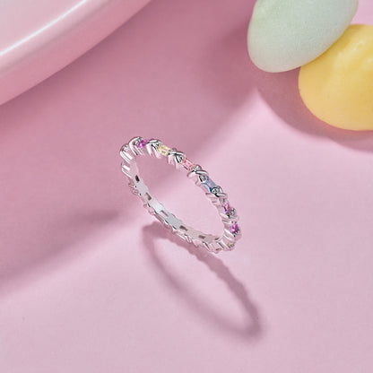 [Nova Jewelry]Charming Colorful Round Cut Daily Ring
