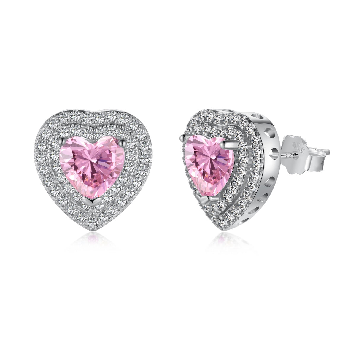 [Nova Jewelry]Dazzling Heart Shape Lover Earrings