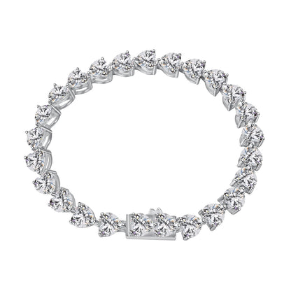 [Nova Jewelry]0.75 Carat Elegant Romantic Heart Shape Lover Bracelet