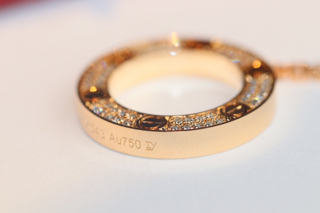 [BLUE TEARS]LOVE NECKLACE ADJUSTABLE ROSE GOLD