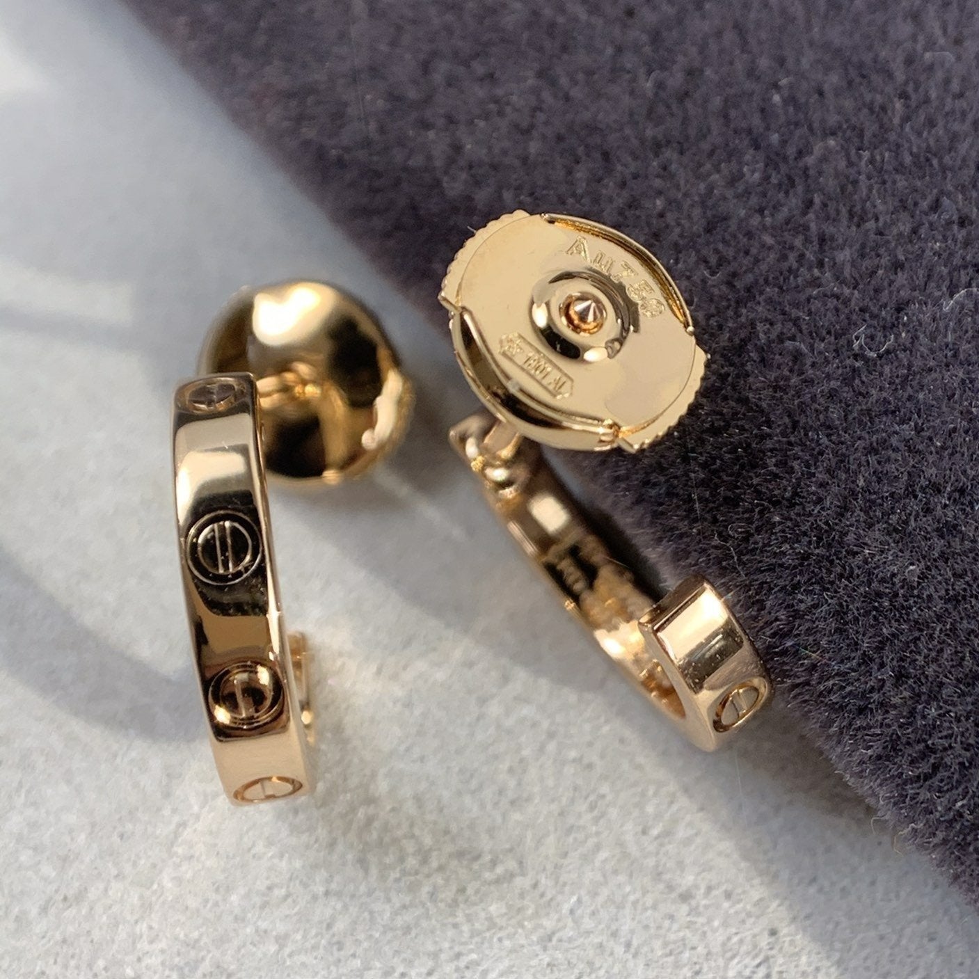 [BLUE TEARS]LOVE EARRINGS 2.65MM PINK GOLD