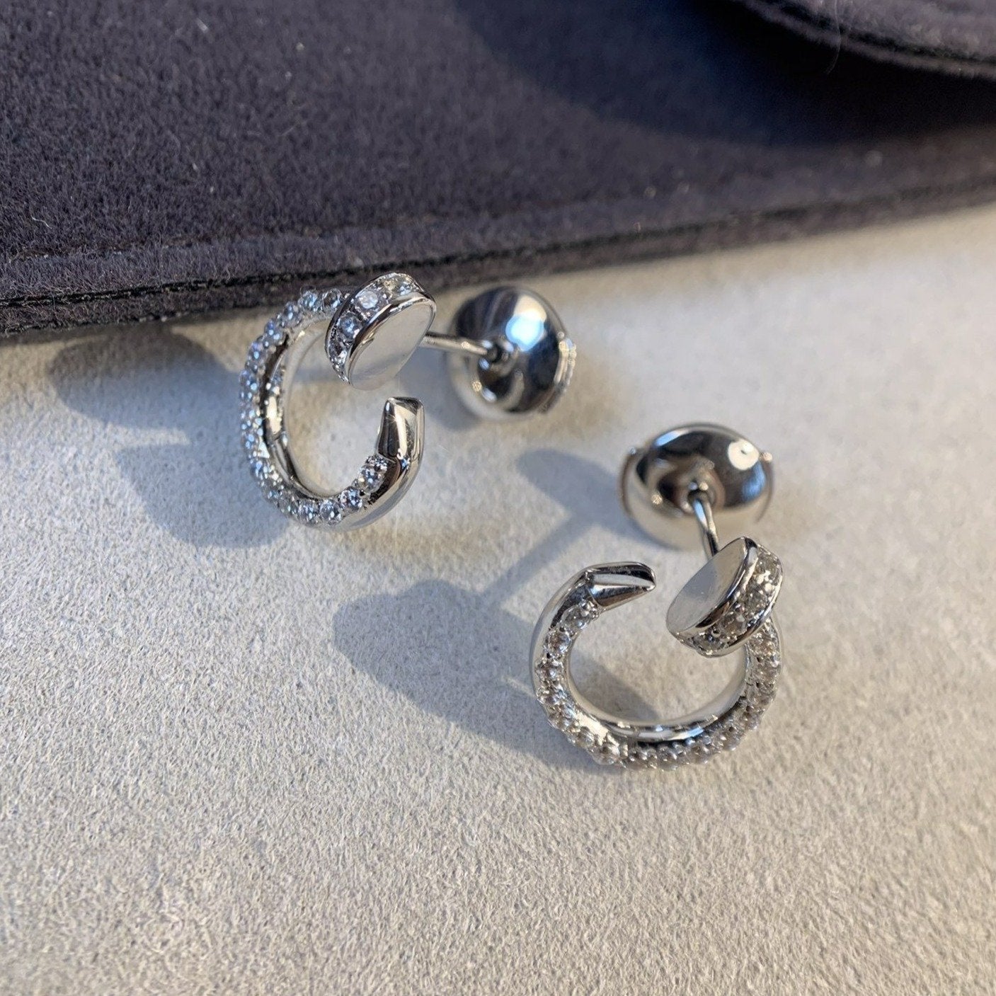 [BLUE TEARS]JUSTE EARRINGS SILVER DIAMONDS