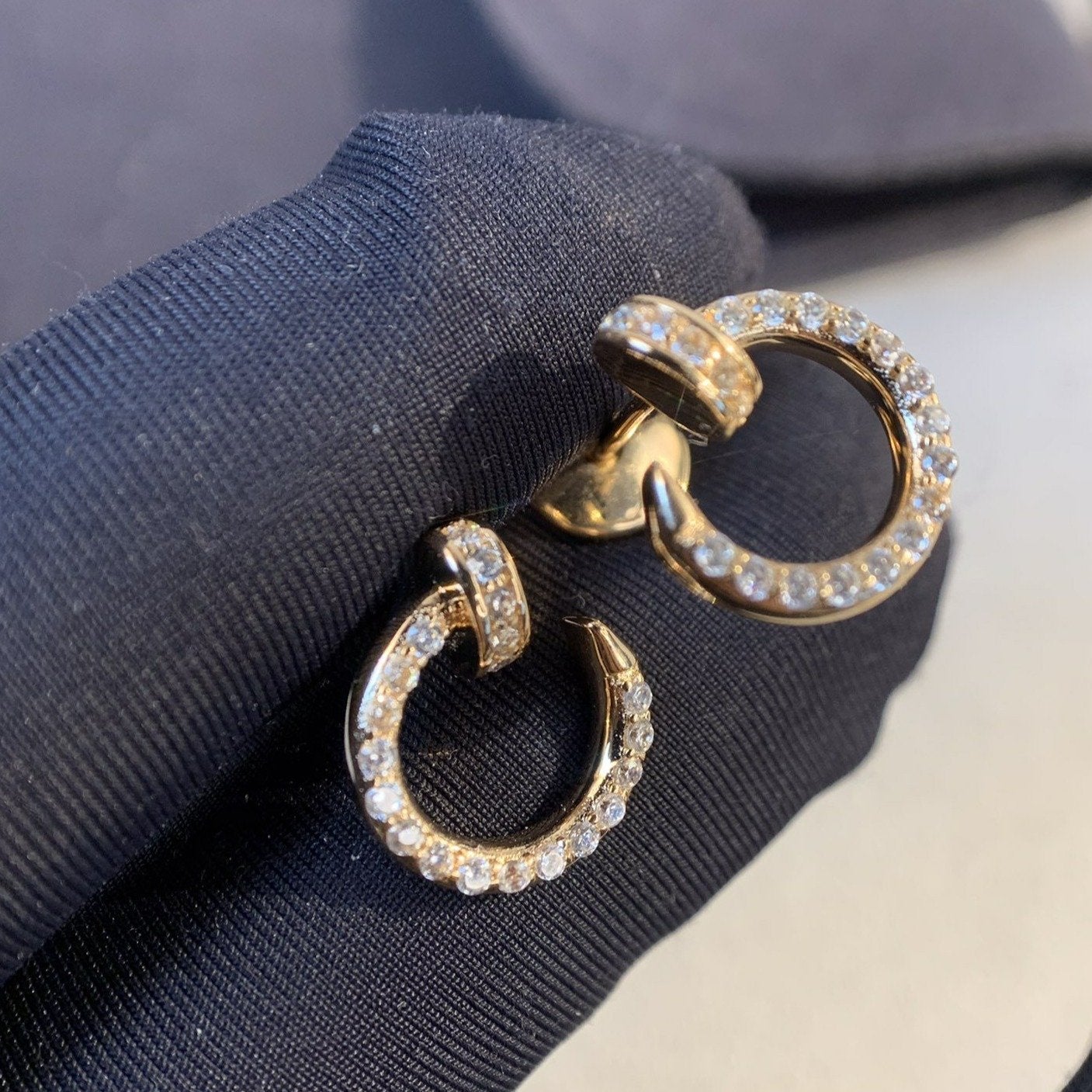 [BLUE TEARS]JUSTE EARRINGS GOLD DIAMONDS