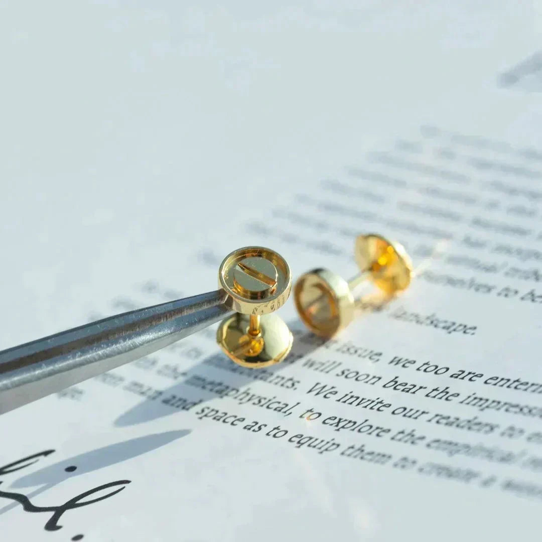 [BLUE TEARS]LOVE EARRINGS GOLD 10MM