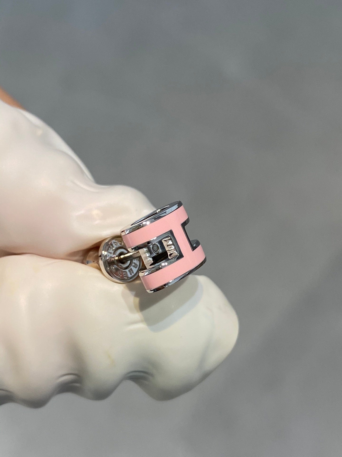 [BLUE TEARS]MINI POP H SILVER EARRINGS PINK