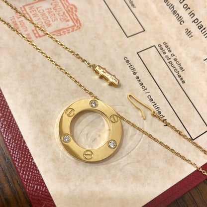 [BLUE TEARS]LOVE NECKLACE 16MM 3 DIAMONDS