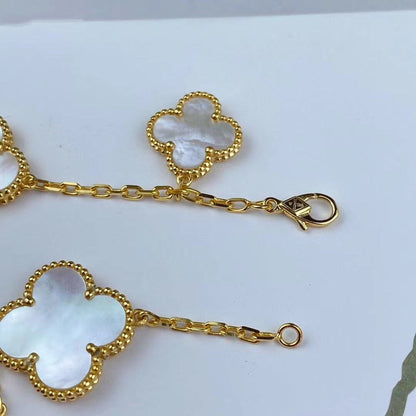 [BLUE TEARS]MAGIC CLOVER MOP GOLD BRACELET 5 MOTIFS