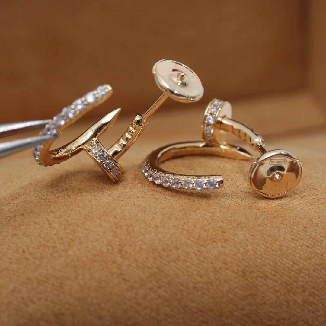 [BLUE TEARS]JUSTE EARRINGS 12.75MM PINK GOLD DIAMOND