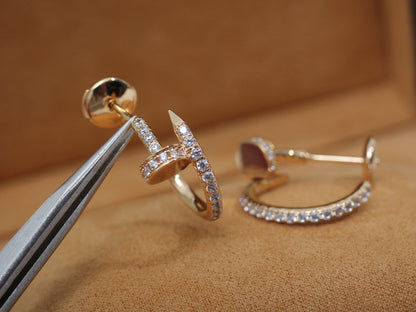 [BLUE TEARS]JUSTE EARRINGS 12.75MM PINK GOLD DIAMOND