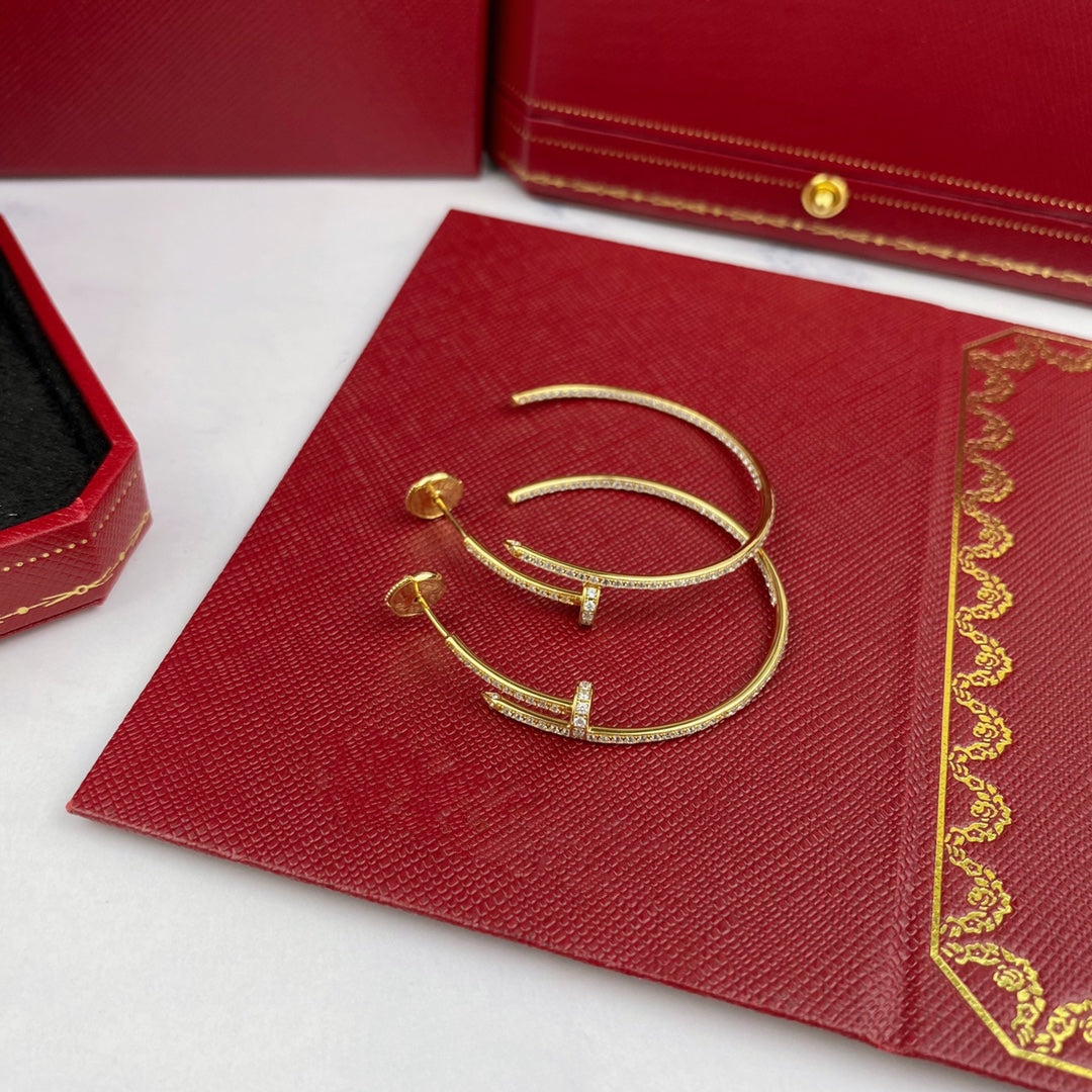 [BLUE TEARS]JUSTE EARRINGS FULL DIAMONDS 1.8MM