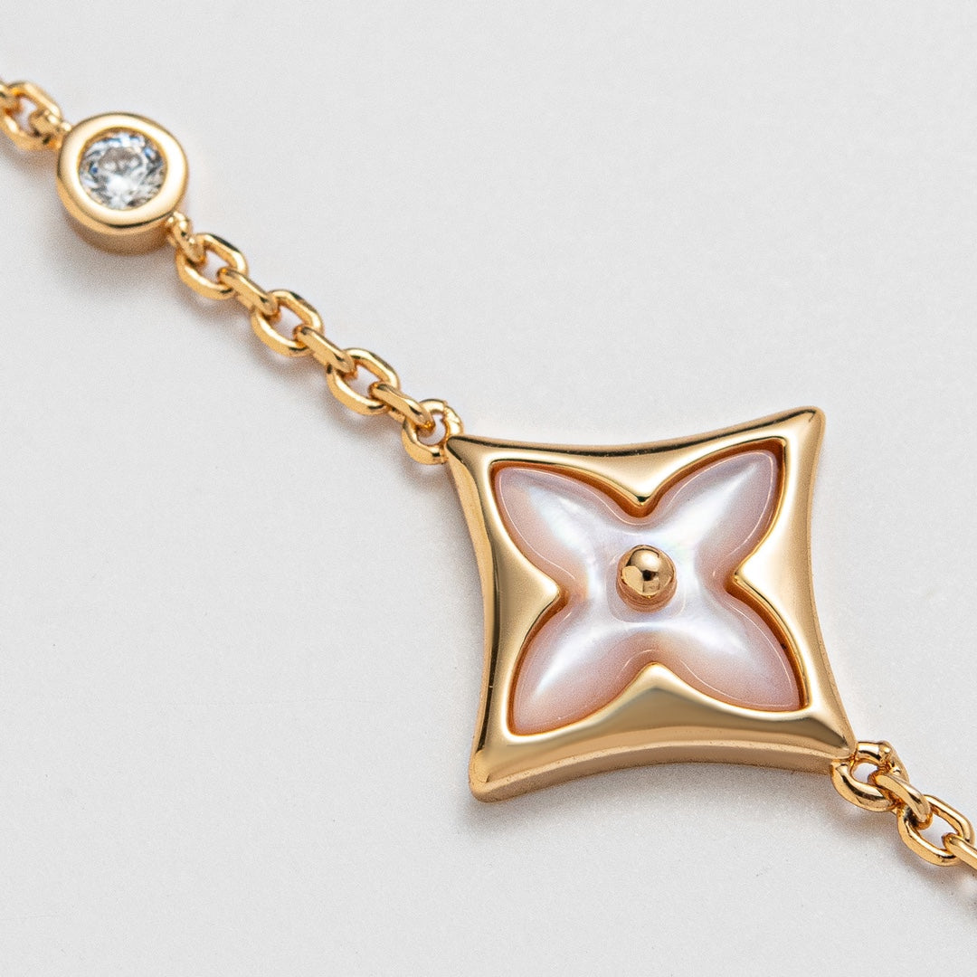 [BLUE TEARS]STAR 1 DIAMOND PINK GOLD BRACELET