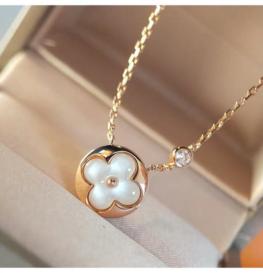 [BLUE TEARS]SUN MOP GOLD 1 DIAMOND NECKLACE