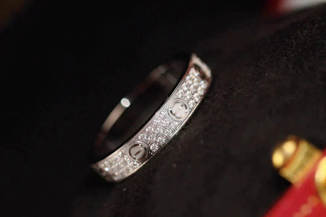 [BLUE TEARS]LOVE RING 3.6MM DIAMOND PAVED