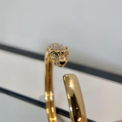 [BLUE TEARS]PANTHERE GOLD DIAMOND OPEN BRACELET