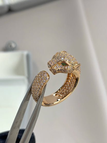 [BLUE TEARS]PANTHERE PINK GOLD DIAMOND RING
