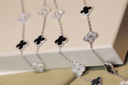 [BLUE TEARS]CLOVER 20 MOTIFS ONYX DIAMOND SILVER