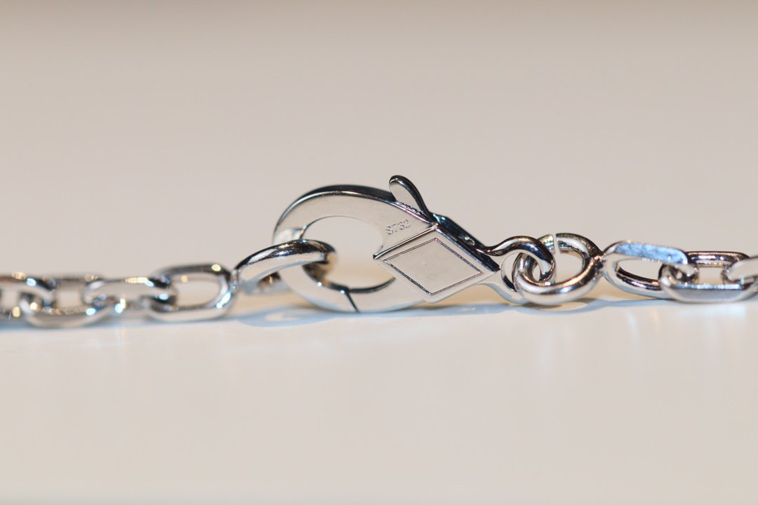 [BLUE TEARS]CLOVER 20 MOTIFS ONYX DIAMOND SILVER