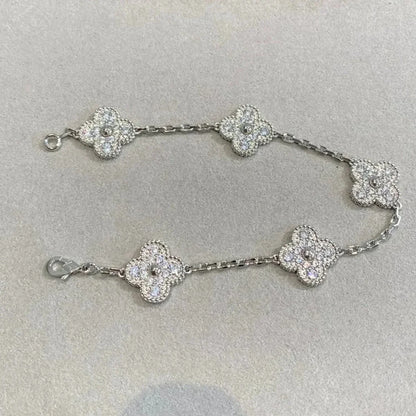 [BLAUE TRÄNEN]KLEE 5 MOTIFS DIAMANTARMBAND SILBER