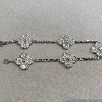[BLAUE TRÄNEN]KLEE 5 MOTIFS DIAMANTARMBAND SILBER