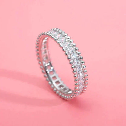 [BLUE TEARS]PERLEE DIAMOND SILVER RING