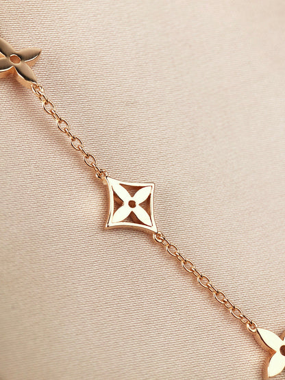 [BLUE TEARS]STAR AND SUN 7 MOTIFS GOLD BRACELET