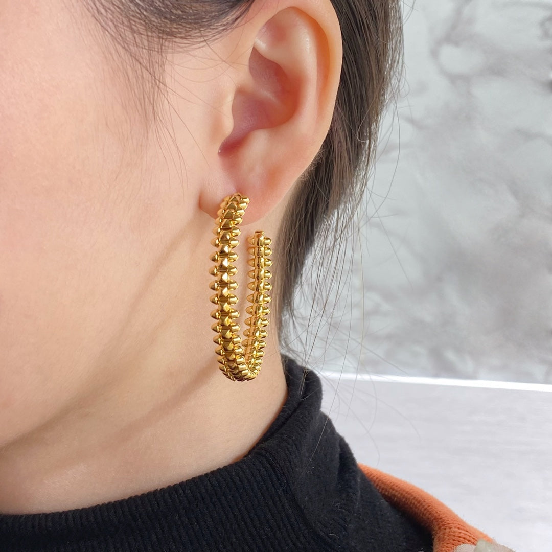 [BLUE TEARS]CLASH HOOP EARRINGS