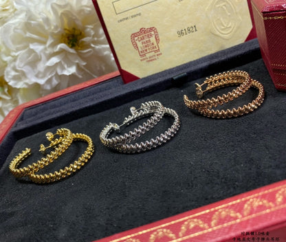 [BLUE TEARS]CLASH LARGE HOOP EARRINGS