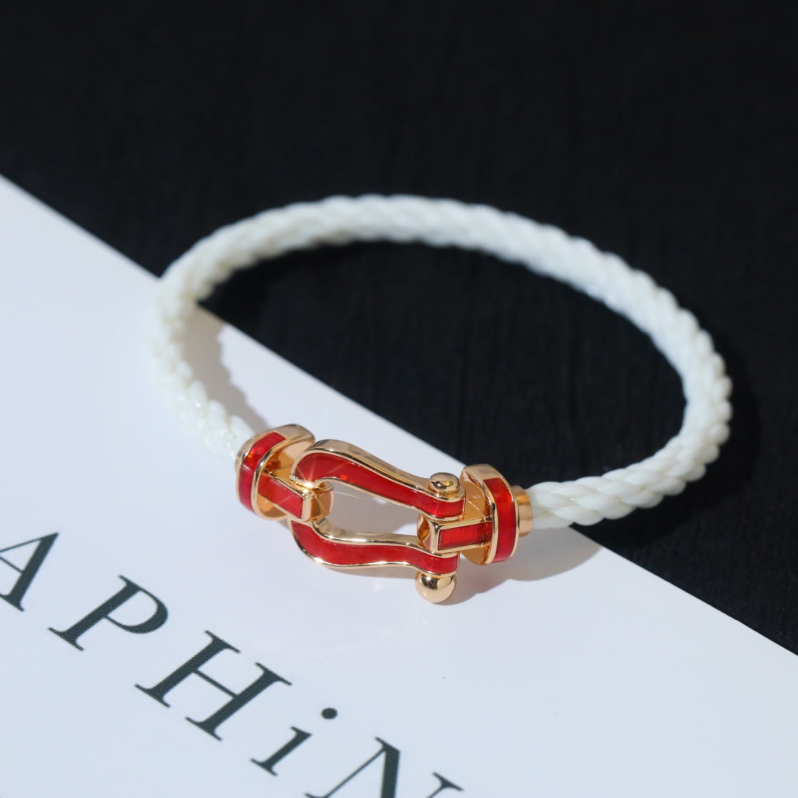 [BLUE TEARS]FORCE 10 WHITE TEXTILE DIAMOND PAVED