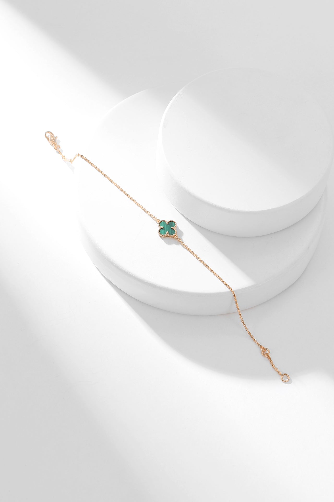 [BLUE TEARS]CLOVER BRACELET MALACHITE 1 MOTIF