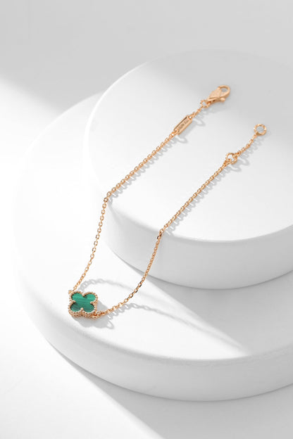 [BLUE TEARS]CLOVER BRACELET MALACHITE 1 MOTIF