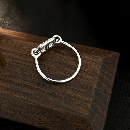 [BLUE TEARS]RONDE SMALL SILVER DIAMOND RING