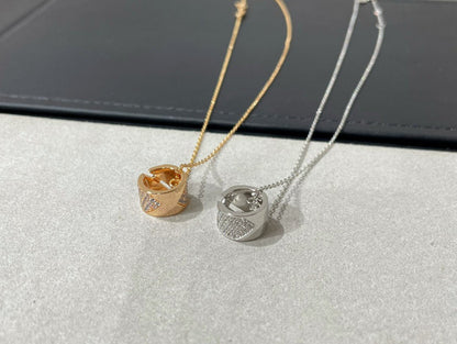 [BLUE TEARS]LIENS EVIDENCE DIAMOND PAVED NECKLACE