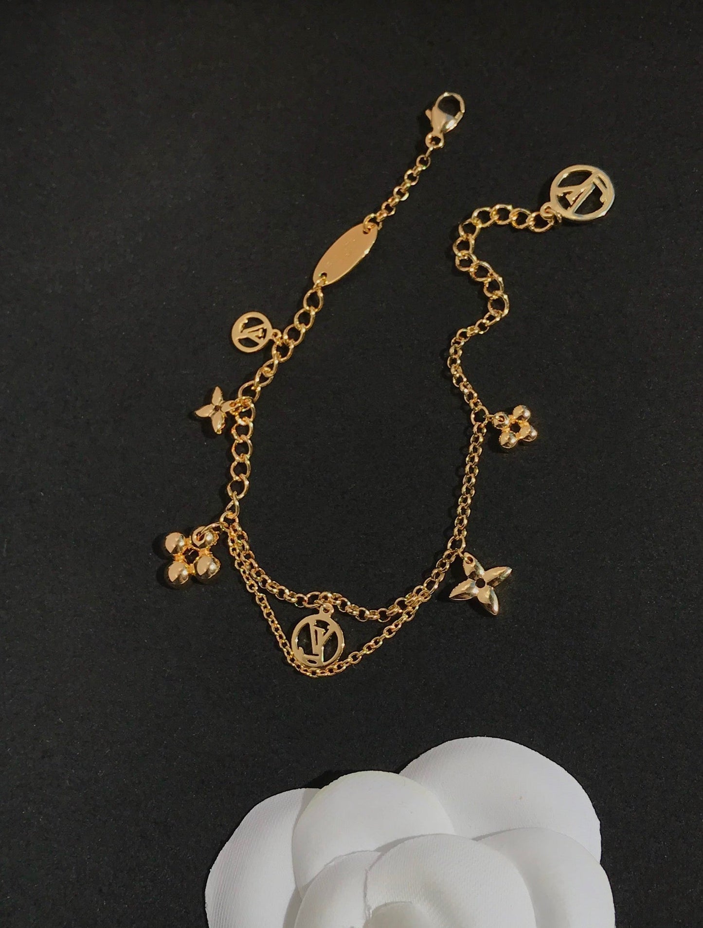 [BLUE TEARS]BLOOMING PINK GOLD MOP BRACELET