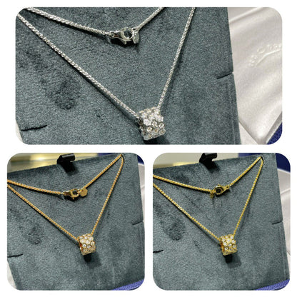 [BLUE TEARS]BEE LOVE DIAMOND PAVED 3 ROW NECKLACE