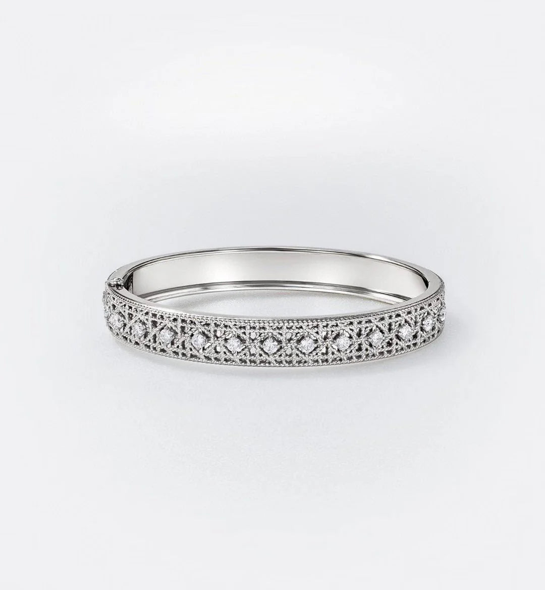 [BLAUE TRÄNEN]LIEBESARMBAND 6,1 MM 4 DIAMANTEN 