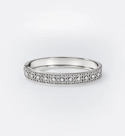 [BLAUE TRÄNEN]LIEBESARMBAND 6,1 MM 4 DIAMANTEN 