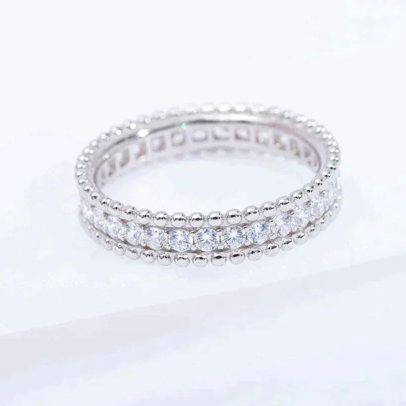 [BLUE TEARS]PERLEE DIAMOND SILVER RING
