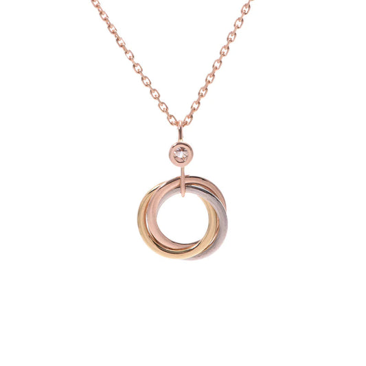 [BLUE TEARS]TRINITY SILVER GOLD PINK GOLD NECKLACE