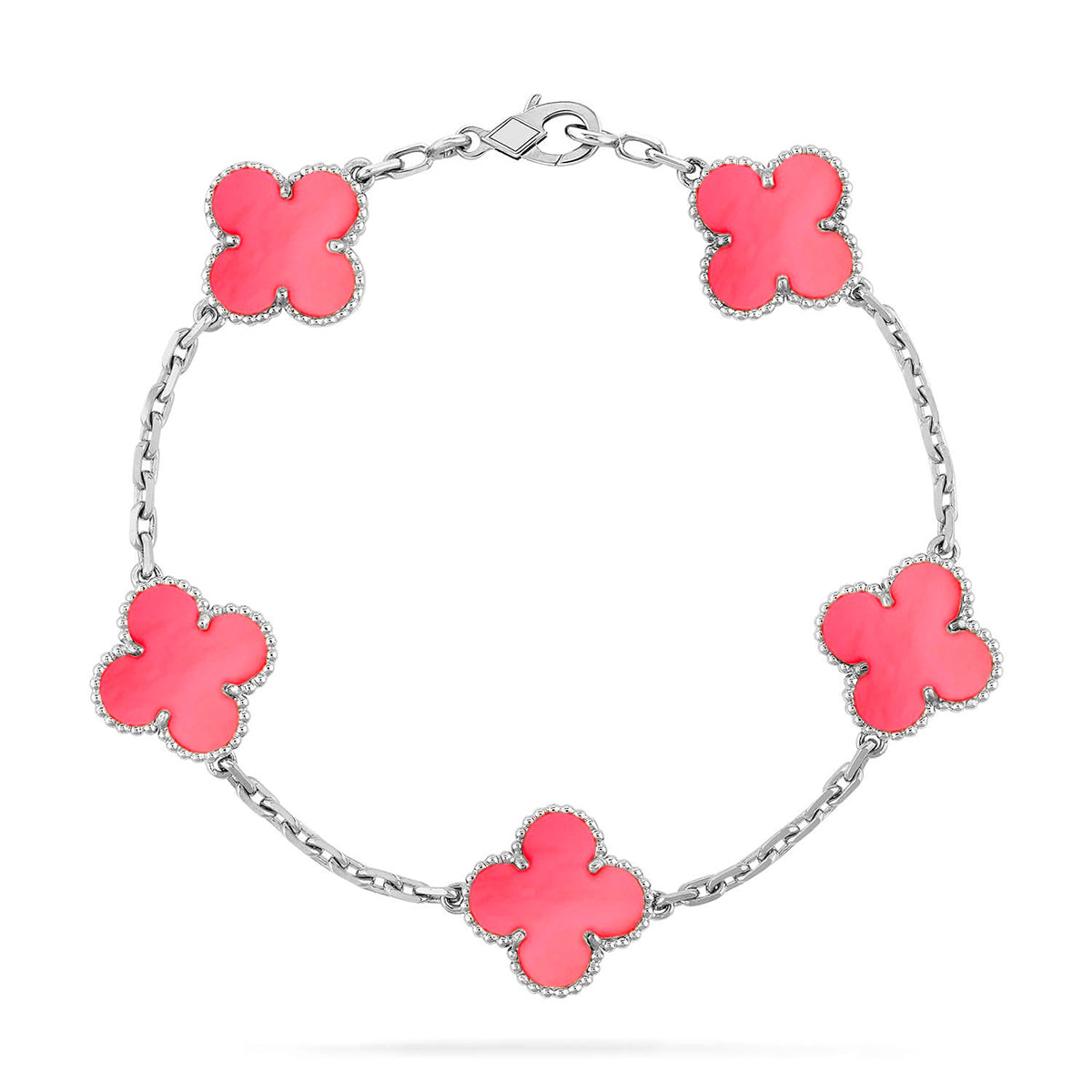 [BLUE TEARS] CLOVER 5 MOTIFS  PINK MOP BRACELET COLLECTION
